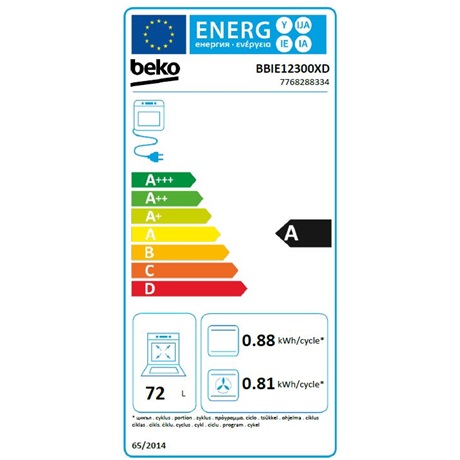 Beko BBIE12300XD Beépíthető elektromos sütő Beko BBIE12300XD Beépíthető elektromos sütő