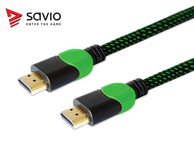 Savio GCL-03 HDMI kábel 1.8m, zöld (XBOX)