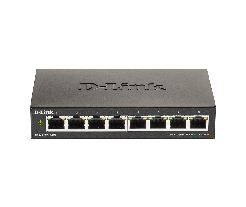 D-Link DGS-1100-08V2/E 10/100/1000Mbps 8 portos switch D-Link DGS-1100-08V2/E 10/100/1000Mbps 8 portos switch