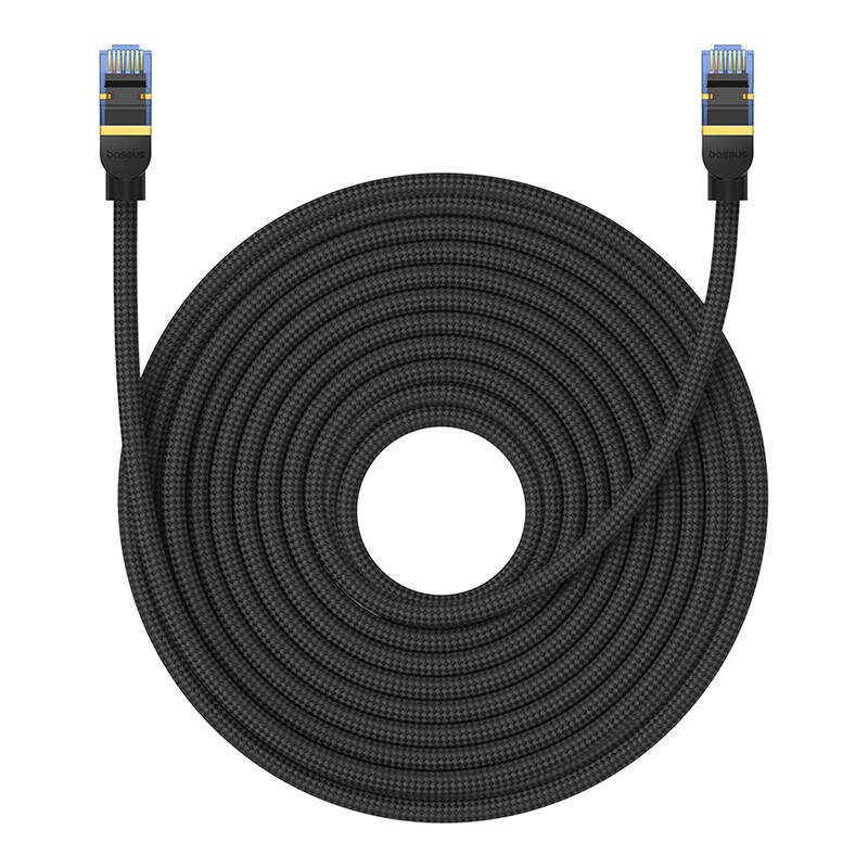 Braided network cable cat.7 Baseus Ethernet RJ45, 10Gbps, 20m (black)