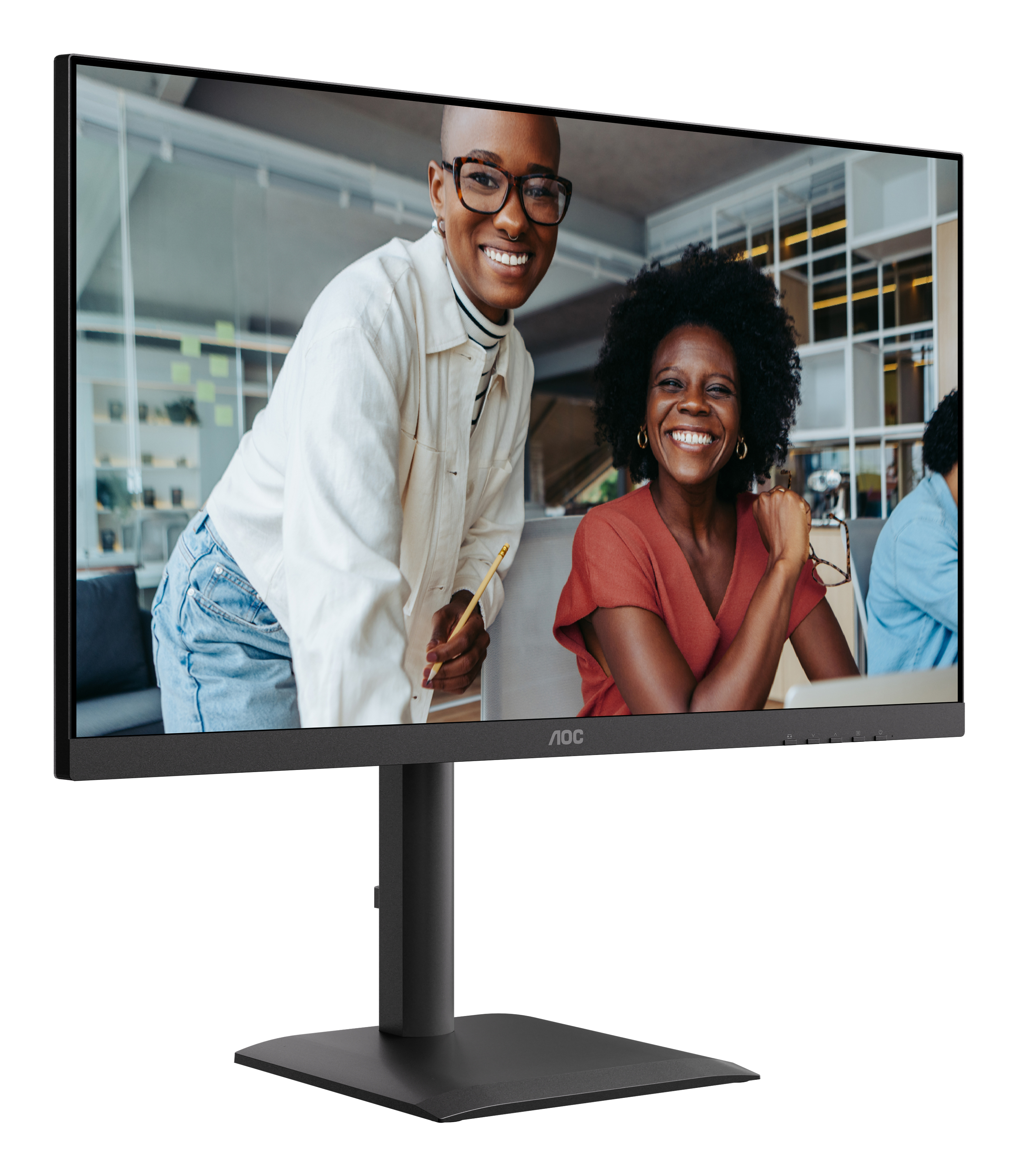 AOC 27" U27E4CV Monitor - 3840x2160, 4K, LED, IPS, FreeSync, Pivot, Fekete