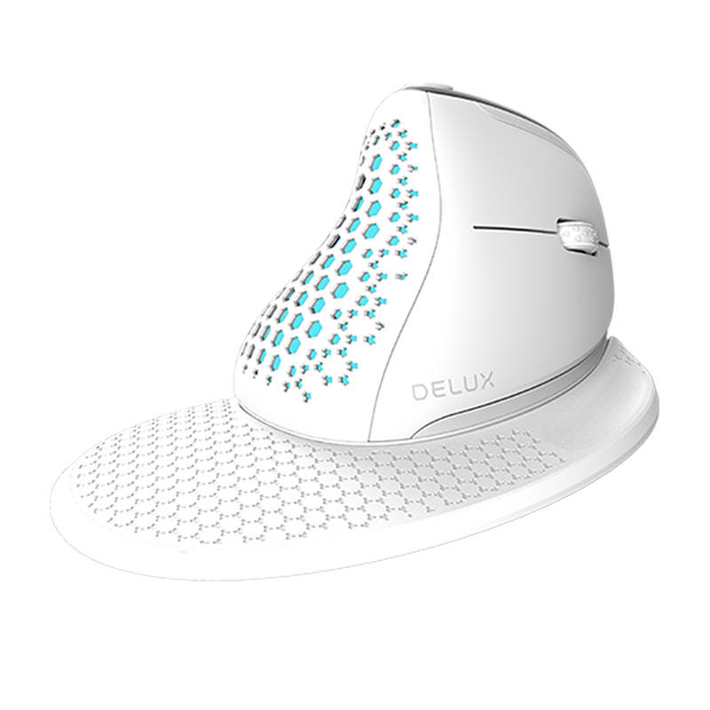 Wireless Ergonomic Mouse Delux M618XSD BT+2.4G RGB (white) Wireless Ergonomic Mouse Delux M618XSD BT+2.4G RGB (white)