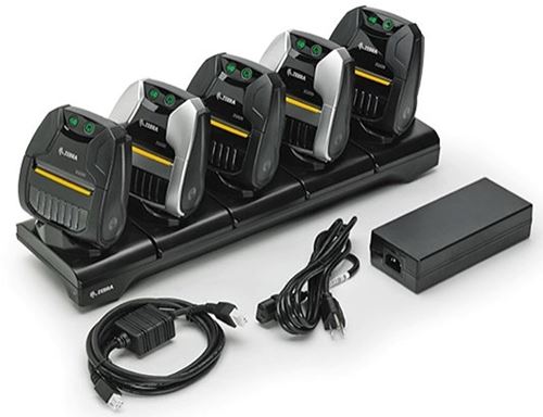 Zebra ZQ300 vonalkódolvasó töltő 5 slot-os (CRD-MPM-5SCHGUK1-01)