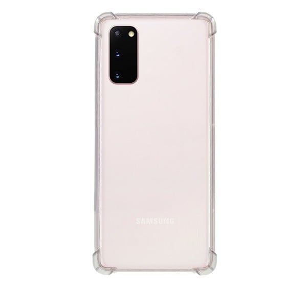 Szilikon telefonvédő (közepesen ütésálló, légpárnás sarok) ÁTLÁTSZÓ [Samsung Galaxy S20 5G (SM-G981U)]