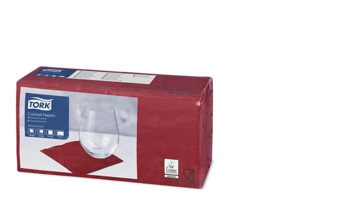 Tork Advanced szalvéta, 1/4 hajtogatott 2 rétegű 24x24cm bordó (477824) Tork Advanced szalvéta, 1/4 hajtogatott 2 rétegű 24x24cm bordó (477824)