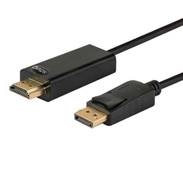 Savio CL-56 Displayport apa - HDMI apa kábel 1.5m Savio CL-56 Displayport apa - HDMI apa kábel 1.5m
