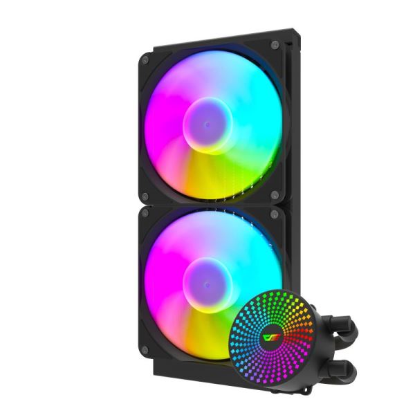 DarkFlash Radiant DC 280 ARGB univerzális CPU vízhűtés Fekete