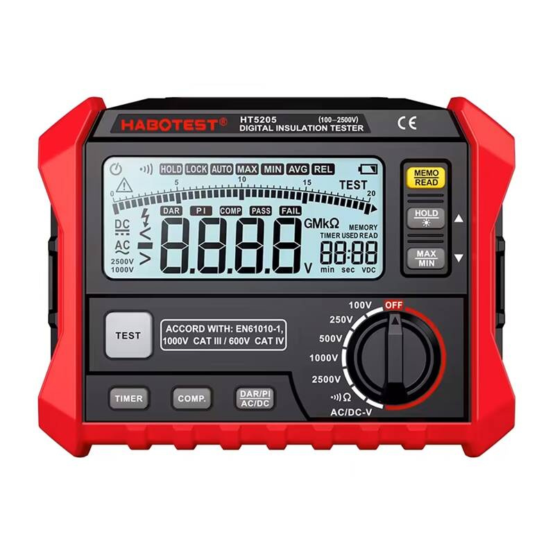 Habotest HT5205 digitális szigetelésvizsgáló készülék