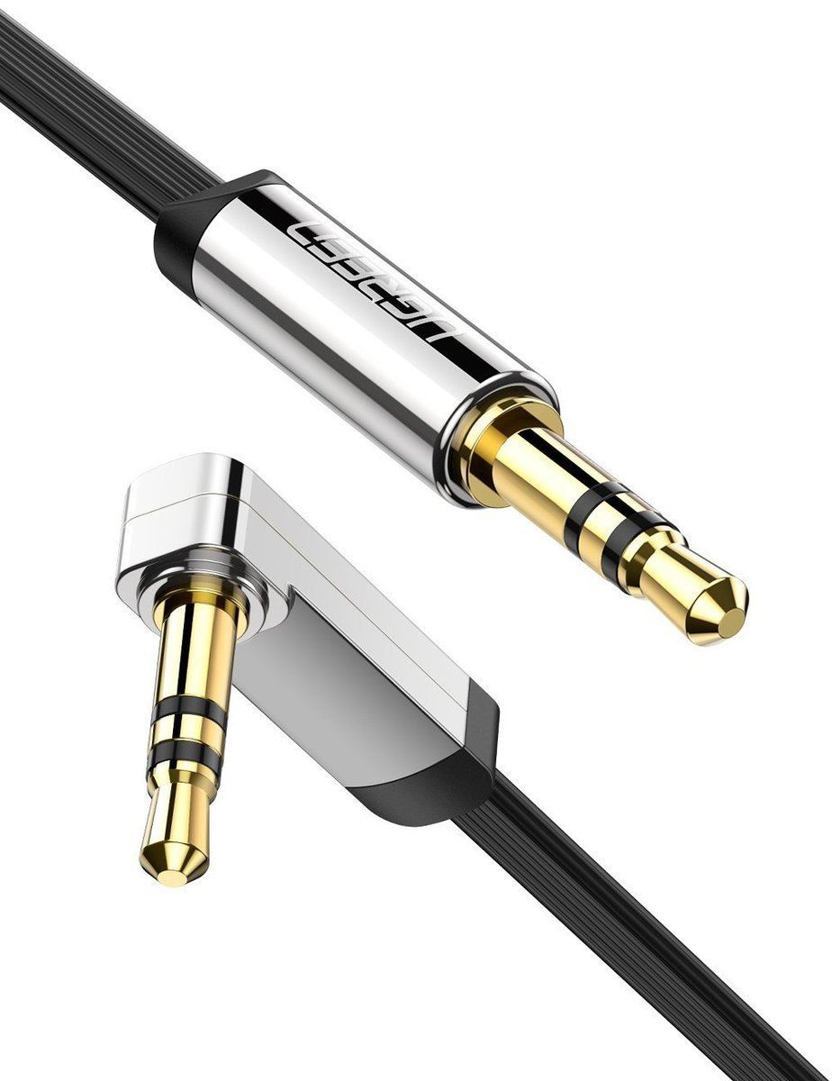 UGREEN szögletes mini jack kábel 3,5 mm AUX lapos 3 m (fekete (10728) UGREEN szögletes mini jack kábel 3,5 mm AUX lapos 3 m (fekete (10728)