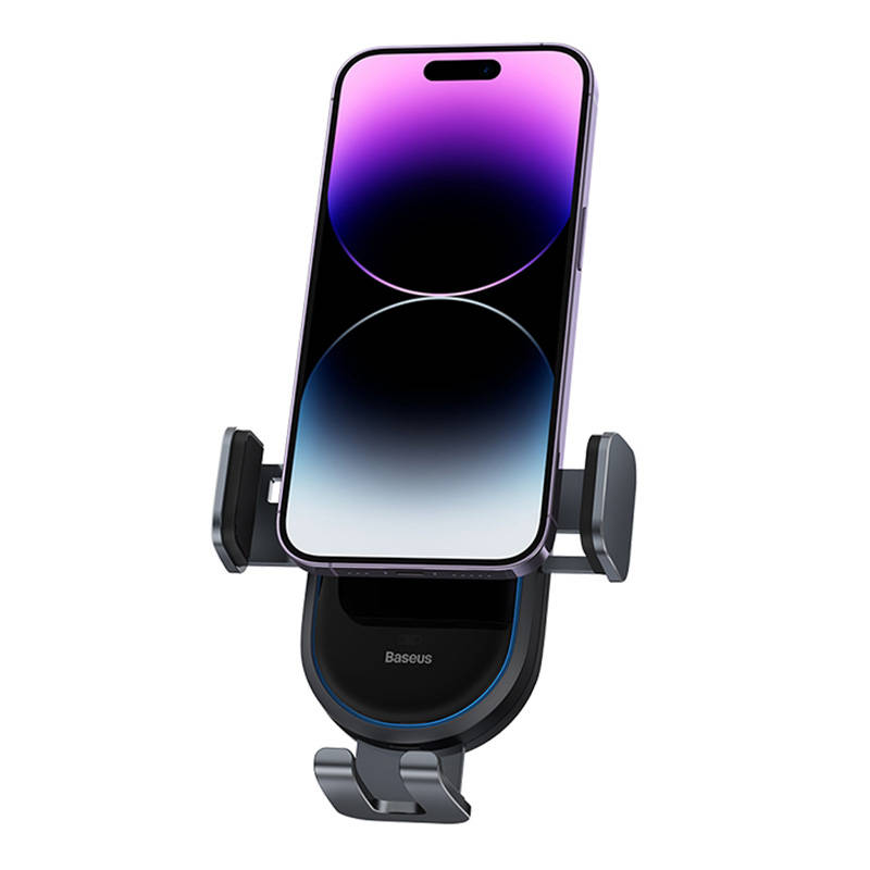 car holder with inductive charger Baseus LightChaser  (Black)