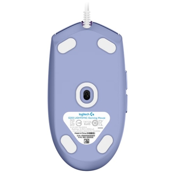 Logitech G203 LIGHTSYNC gaming egér lila (910-005853)