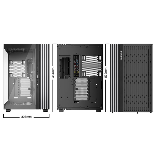Be Quiet! LIGHT BASE 900 DX Black ATX edzett üveg oldallap Számítógépház   fekete 
