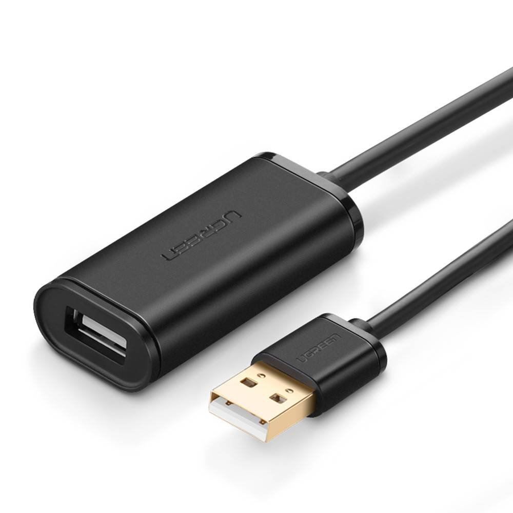UGREEN US121 USB 2.0 hosszabbító kábel, 15m, fekete (10323) UGREEN US121 USB 2.0 hosszabbító kábel, 15m, fekete (10323)