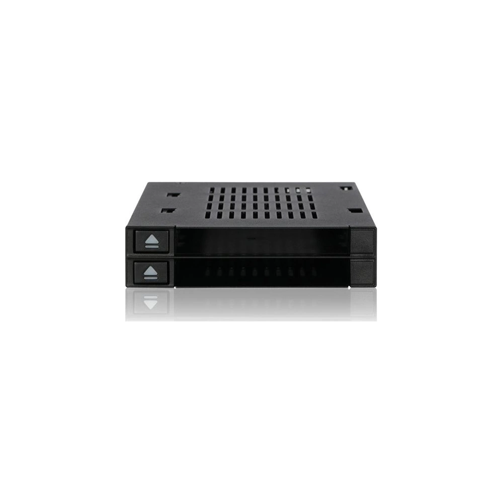 IcyDock flexiDOCK MB522SP-B Dual 2.5” SSD Dock Trayless Hot-Swap SATA / SAS Mobile Rack for Ext 3.5” Bay
