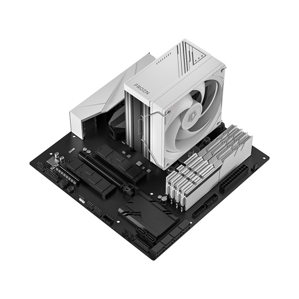 ID-Cooling  FROZN A410 SE WHITE 24,8dB  max. 93,78 m3/h  4pin csatlakozó 4 db heatpipe  12cm  PWM CPU Cooler