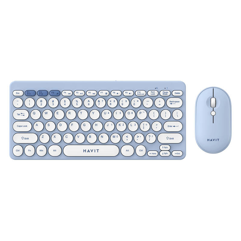 Havit KB279GCM vezeték nélküli 2 az 1-ben gaming szett billentyűzet + egér Kék 