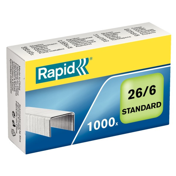 Rapid Standard 26/6 1000db/doboz fűzőkapocs