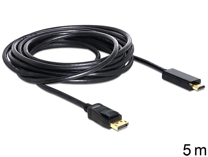 Delock DL82441 Displayport apa -> HDMI apa kábel 5m Delock DL82441 Displayport apa -> HDMI apa kábel 5m