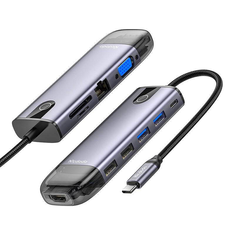 Mcdodo HU-7740   USB-C HDMI  USB3.0*2 SD TF 6w1 USB-C Hub
