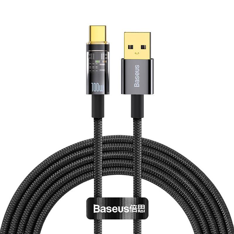Baseus Explorer USB-USB-C kábel 100W 2m fekete (CATS000301)