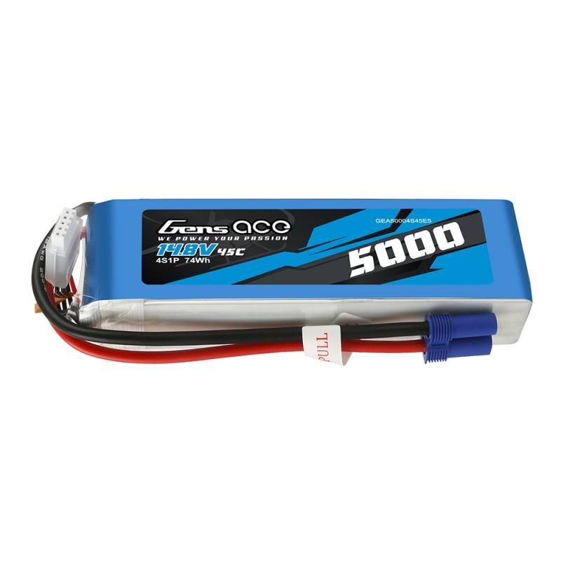 Gens Ace 5000mAh 14.8V 45C 4S1P akkumulátor Gens Ace 5000mAh 14.8V 45C 4S1P akkumulátor
