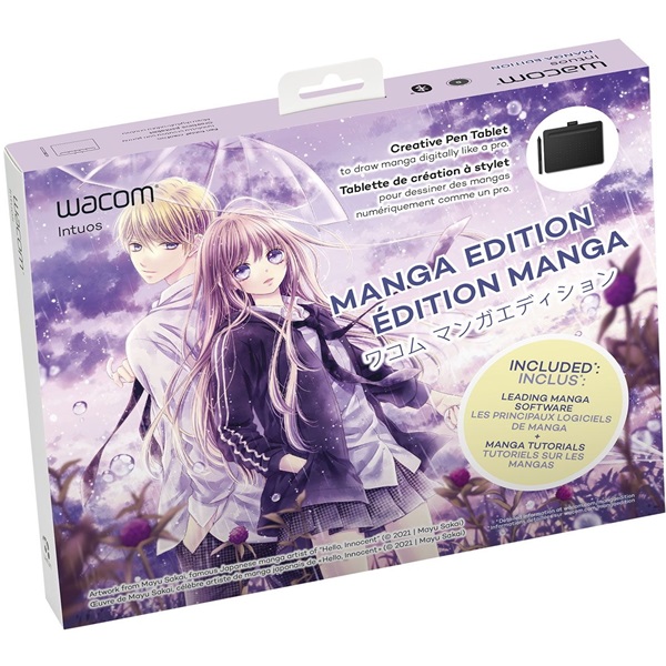 Wacom Intuos S Manga Bluetooth digitális rajztábla fekete (CTL-4100WLK-M)