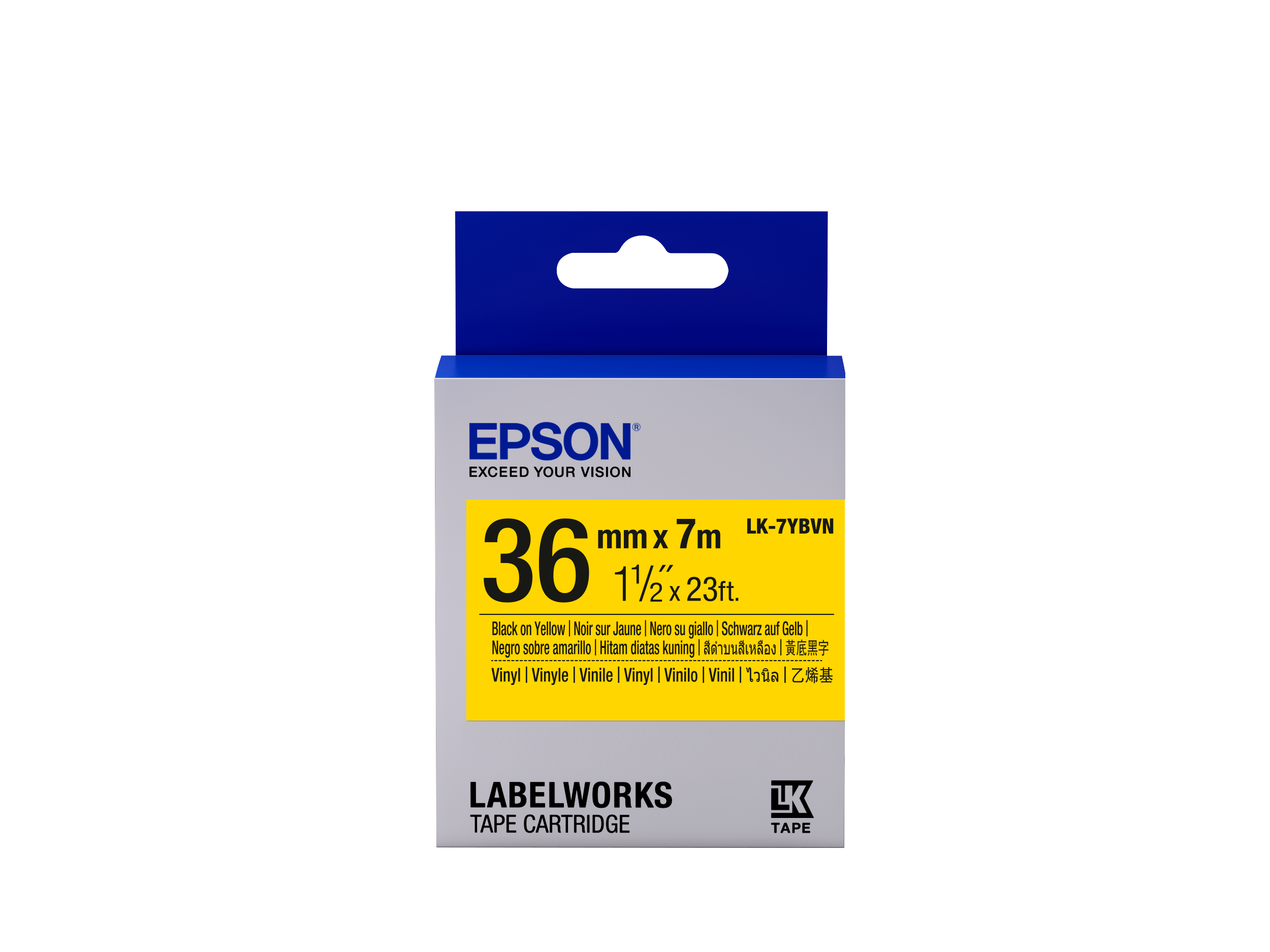 Epson LK-7YBVN címkeszalag 36mm szalag(7m) Fekete-fehér Epson LK-7YBVN címkeszalag 36mm szalag(7m) Fekete-fehér