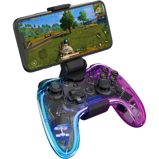 GP MARVO Ghost 40  - vezeték nélküli kontroller - átlátszó - RGB világítás