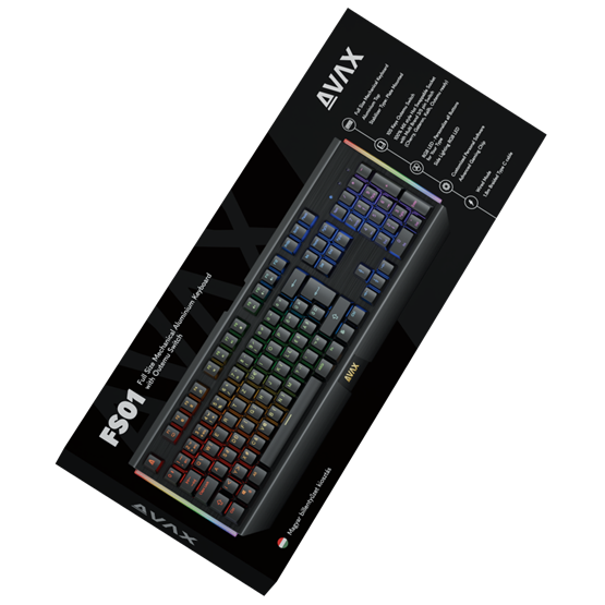  AVAX FS01 Full size mechanikus vezetékes alumínium billentyűzet Outemu barna switch