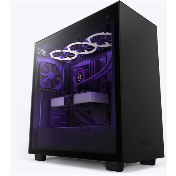 NZXT H7 táp nélküli ablakos ház matt fekete (CM-H71BB-01)