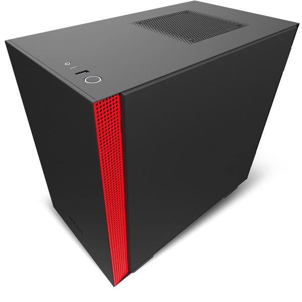 NZXT H210 táp nélküli ablakos Mini-ITX ház matt fekete-piros (CA-H210B-BR) NZXT H210 táp nélküli ablakos Mini-ITX ház matt fekete-piros (CA-H210B-BR)