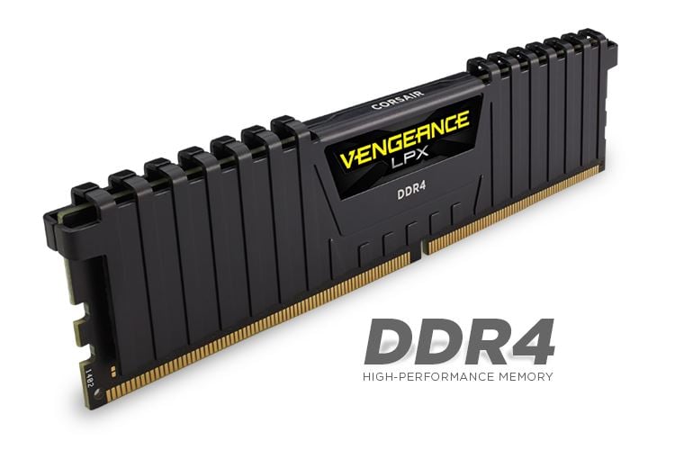 16GB 2400MHz DDR4 RAM Corsair Vengeance LPX Black CL16 (2x8GB) (CMK16GX4M2A2400C16)