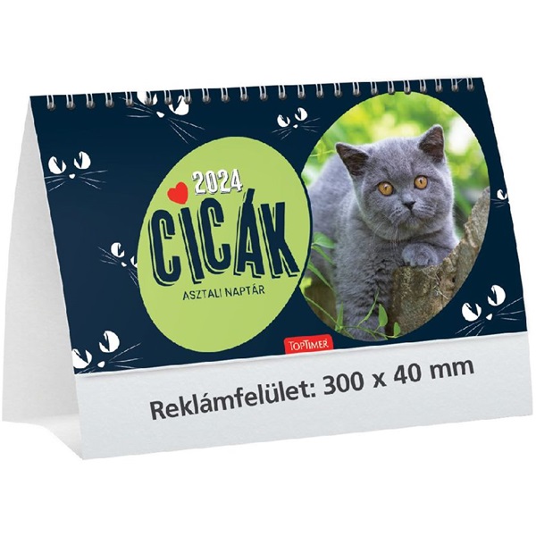 Kalendart 2025 T058 Cicák álló asztali naptár