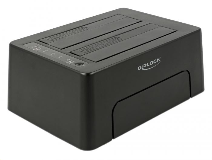 Delock 2x 2.5"-3.5" merevlemez dokkoló fekete  
