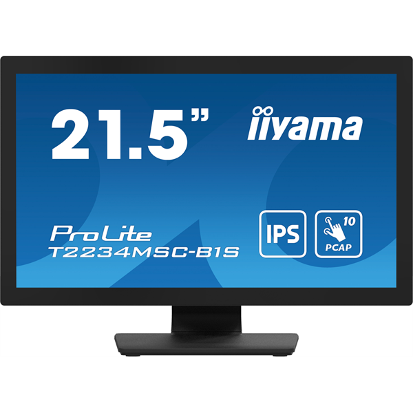 iiyama 21,5" ProLite T2234MSC-IPS Monitor - Full HD, Érintőképernyős, Fekete