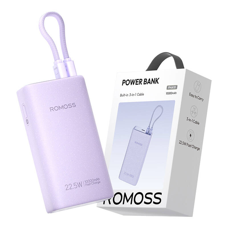 Romoss PHA10 10000mAh 22.5W Powerbank Lila