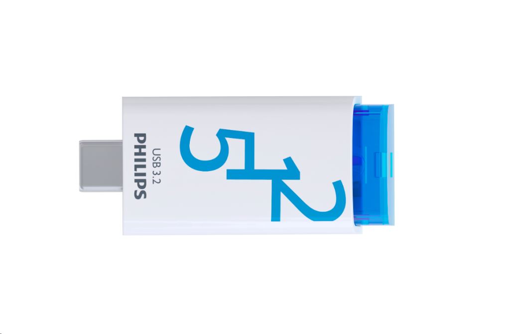 Pen Drive 512GB Philips USB-C 3.2 Gen 1 fehér-kék (PH142152) Pen Drive 512GB Philips USB-C 3.2 Gen 1 fehér-kék (PH142152)