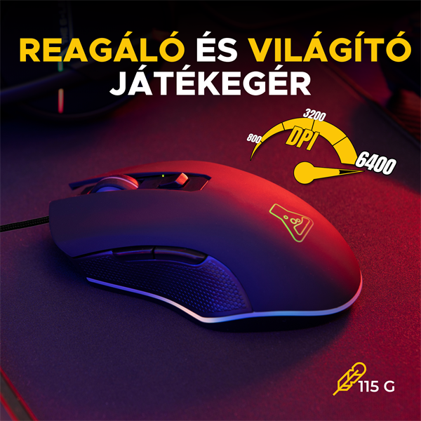 The G-Lab Gaming kit - 2 in 1 COMBO HYDROGEN B/HU  TKL billentyűzet  egér  6200 DPI RGB USB-A Fekete HU