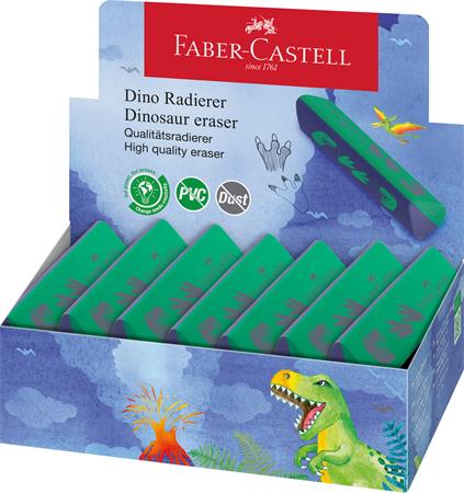 Faber-Castell Radír display, háromszögletű, , dinoszaurusz (TFC188750)