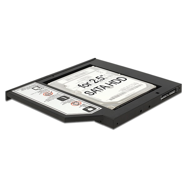 Delock 62669 beépítő keret laptophoz fekete