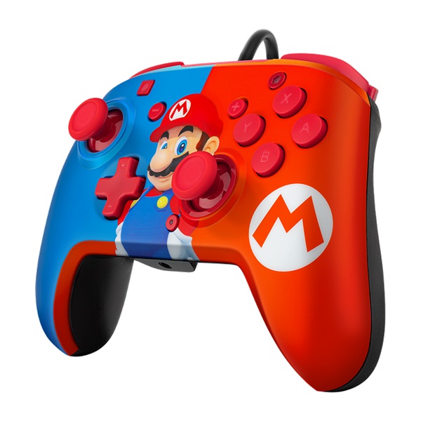 PDP Faceoff Deluxe+ Audio Nintendo Switch Mario vezetékes kontroller (500-134-EU-C1MR-1)