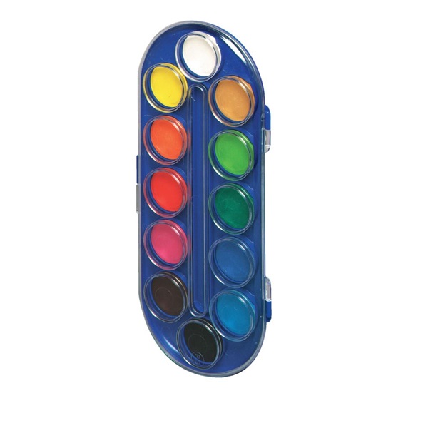 Herlitz ovális nagy 12 féle színű vízfesték készlet Herlitz ovális nagy 12 féle színű vízfesték készlet