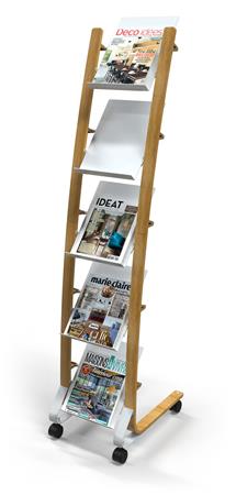 ALBA  Katalógustartó mobil  5 rekeszes  fa/fehér