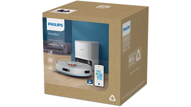 Philips HomeRun 2000 Aqua XU2100/25  dokkoló- és ürítőállomással robotporszívó és -felmosó