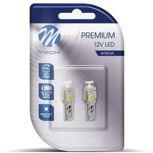 M-Tech T10 LED P 5x5050 SMD Can-Bus fehér színű pár (72LB321W)
