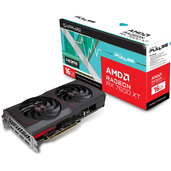 Sapphire AMD RX 7600 XT 16GB GDDR6 PULSE RX 7600 XT GAMING Videókártya Sapphire AMD RX 7600 XT 16GB GDDR6 PULSE RX 7600 XT GAMING Videókártya