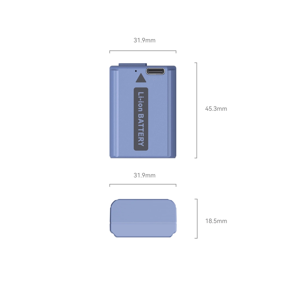 SMALLRIG NP-FW50 USB-C Rechargeable Kamera akkumulátor