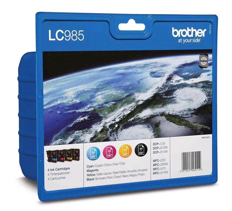 Brother LC985 CMYK multipack tintapatron Brother LC985 CMYK multipack tintapatron