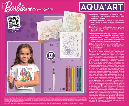 MAPED CREATIV Barbie Aqua Art Akvarell festőkészlet