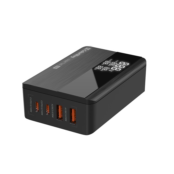 COLORWAY CW-CHS041PD-BK AC Charger Power Delivery GaN 2USB-A + 2USB TYPE-C 100W USB töltő Fekete  